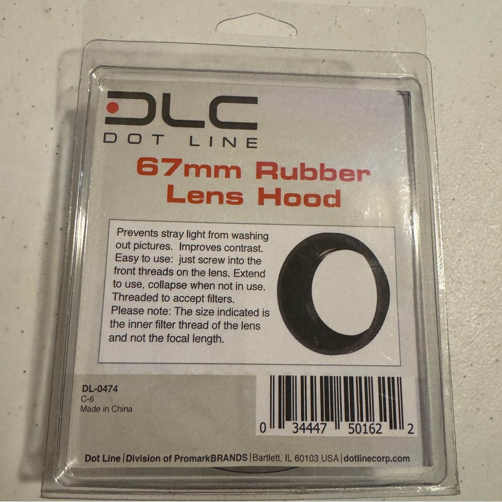 Dot Line 67mm Rubber Lens Hood DL-0474 C-6